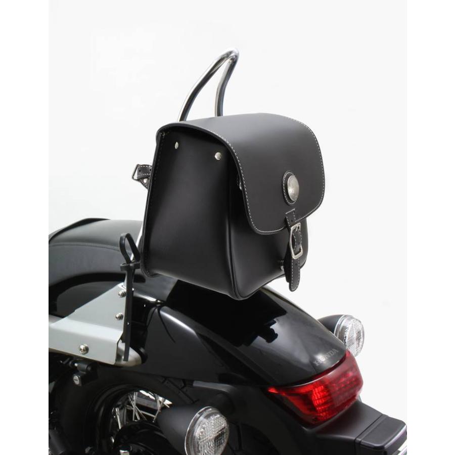 HURRICANE 汎用 シーシーバーバッグ/サイドバッグ(合皮ブラック/7L