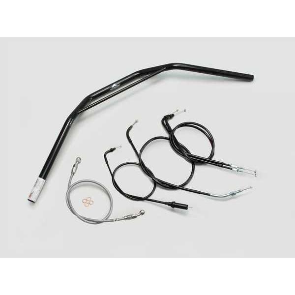 VTR250(03-07/キャブ)用 トラッカーHIGHブリッジ型ハンドルSET(ブラック)｜ハリケーン