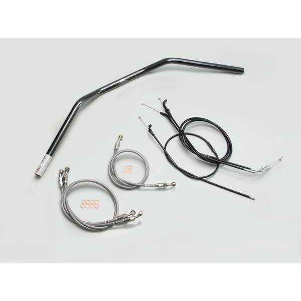 ZRX1100/ZRX1200R(97-08)用 トラッカーLOW型ハンドルSET(ブラック)｜ハリケーン