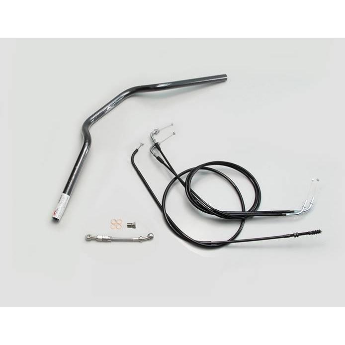 W800(20-21/EJ800B)用ヨーロピアン1型ハンドルSET(ブラック)｜ハリケーン