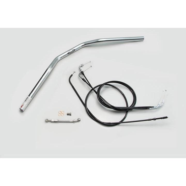 W800(20-21/EJ800B)用スーパーバイクLOWハンドルSET(メッキ)｜ハリケーン