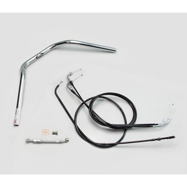 W800(20-21/EJ800B)用ナロー2型ハンドルSET(メッキ)｜ハリケーン
