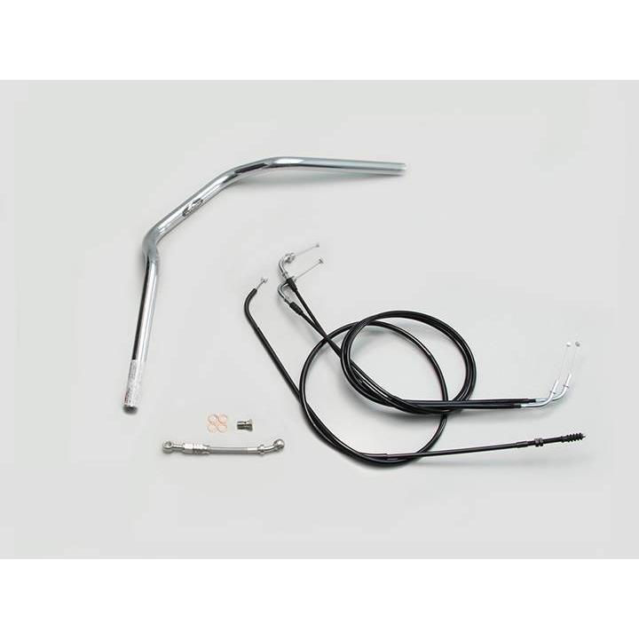 W800(20-21/EJ800B)用ポリス2型ハンドルSET(メッキ)｜ハリケーン