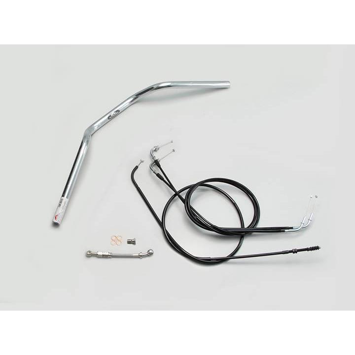 W800(20-21/EJ800B)用ヨーロピアン2型ハンドルSET(メッキ)｜ハリケーン