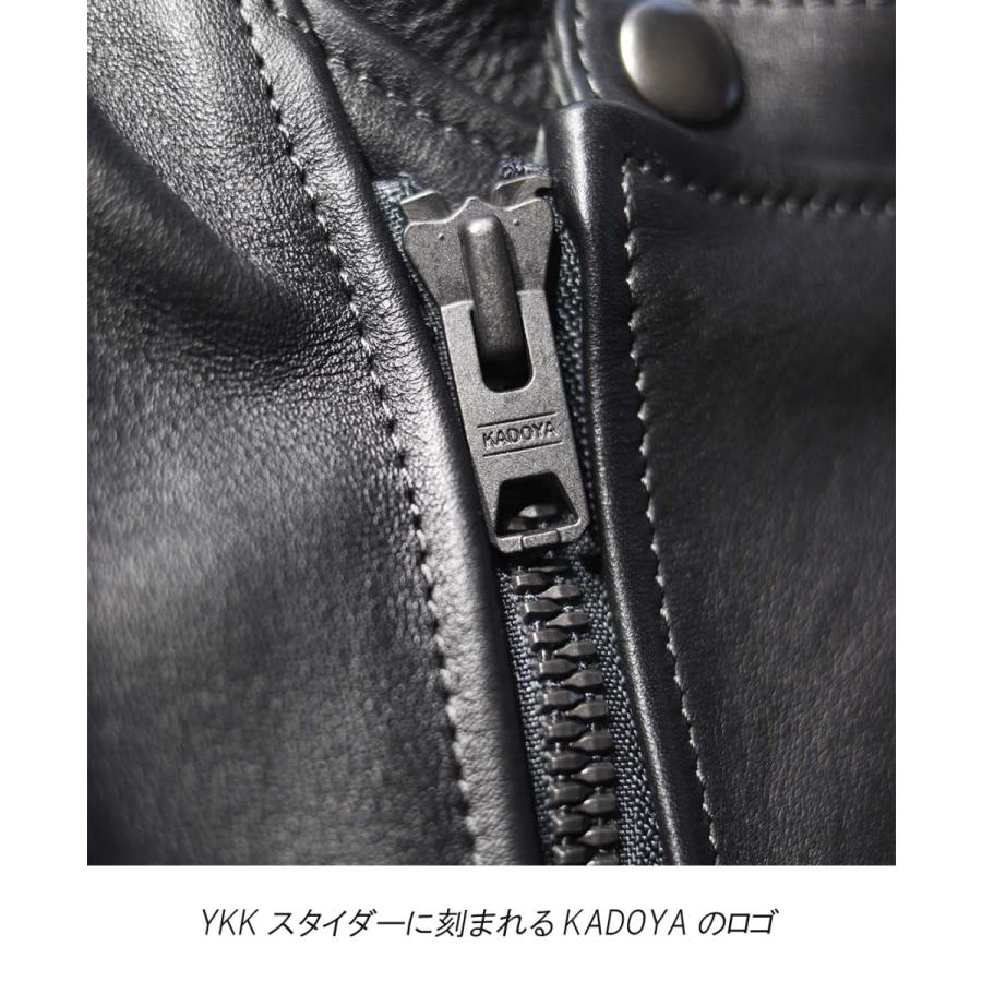 割引購入 KADOYA　カドヤレザージャケット　　BRAWLER　No.1201 　バイクウェア　プロテクター装備