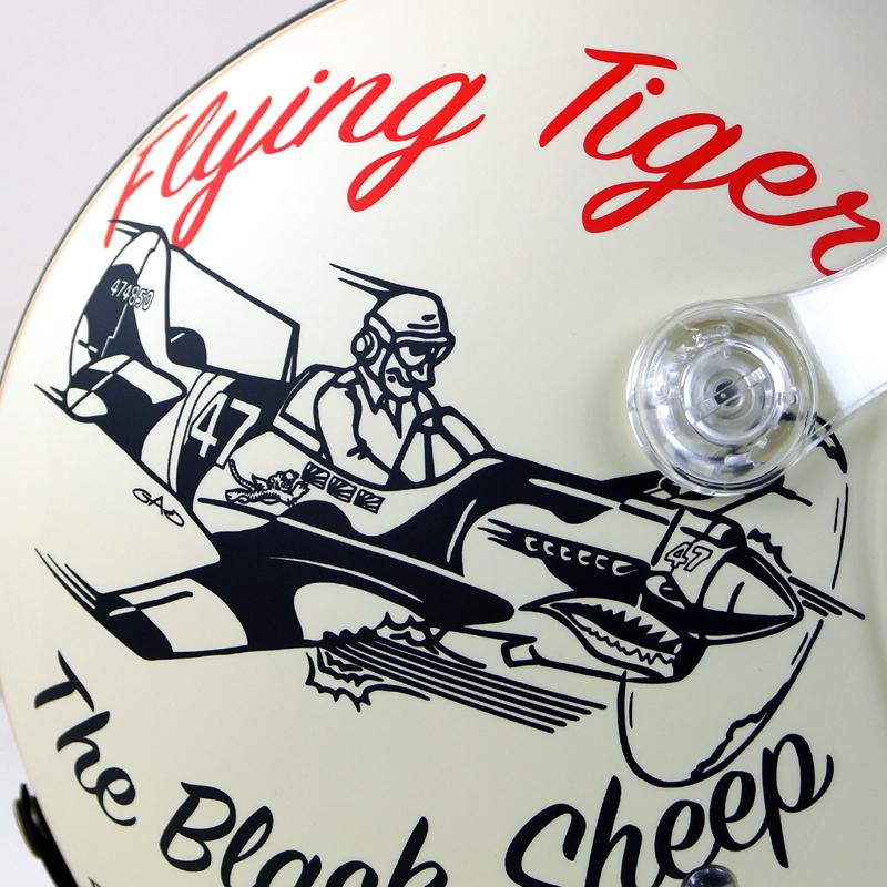 希少ジェットヘルメット FLING ACEフライングエースヒートグループ FLING ACE IVO フライングエース バブルプラス マットアイボリー