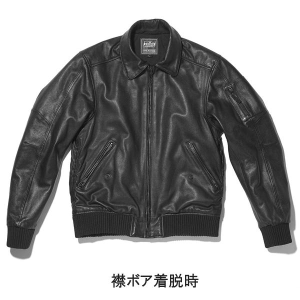 KADOYA 　カドヤ　K'S LEATHER　MAVERICK 　No.1633　3L・4Lサイズ　ボマージャケット　2022-23秋・冬　シングルレザージャケット　山羊革　防風・防寒　　｜moto-town｜03