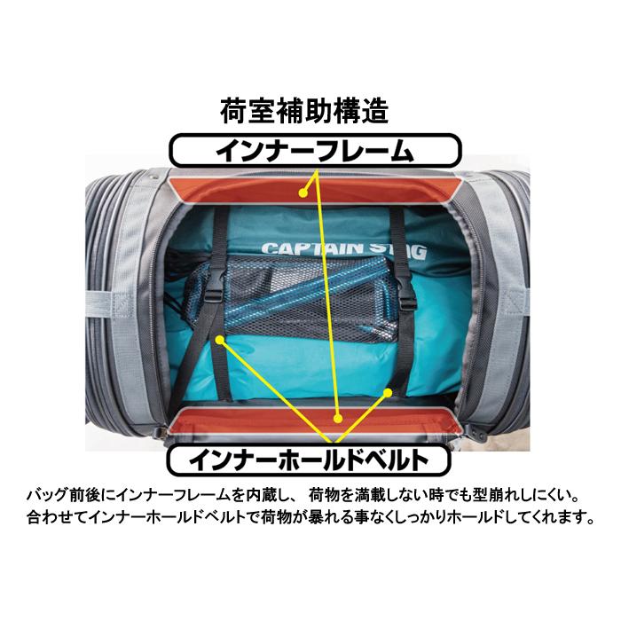 TANAX タナックス MOTOFIZZ モトフィズ ミドルフィールドシートバッグ MFK-233 ツーリング マップル対応 29〜40L バイクの画像