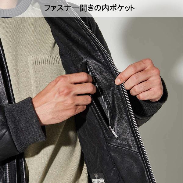 KADOYA  カドヤ K'S LEATHER SB9 No.1643-0 2022-23秋・冬 レザーワークジャケット ブラック ブラウン キルティング 山羊革 防風・防寒 バイクの画像