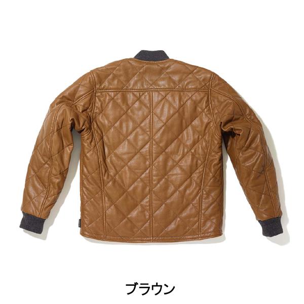 KADOYA  カドヤ K'S LEATHER SB9 No.1643-0 2022-23秋・冬 レザーワークジャケット ブラック ブラウン キルティング 山羊革 防風・防寒 バイクの画像