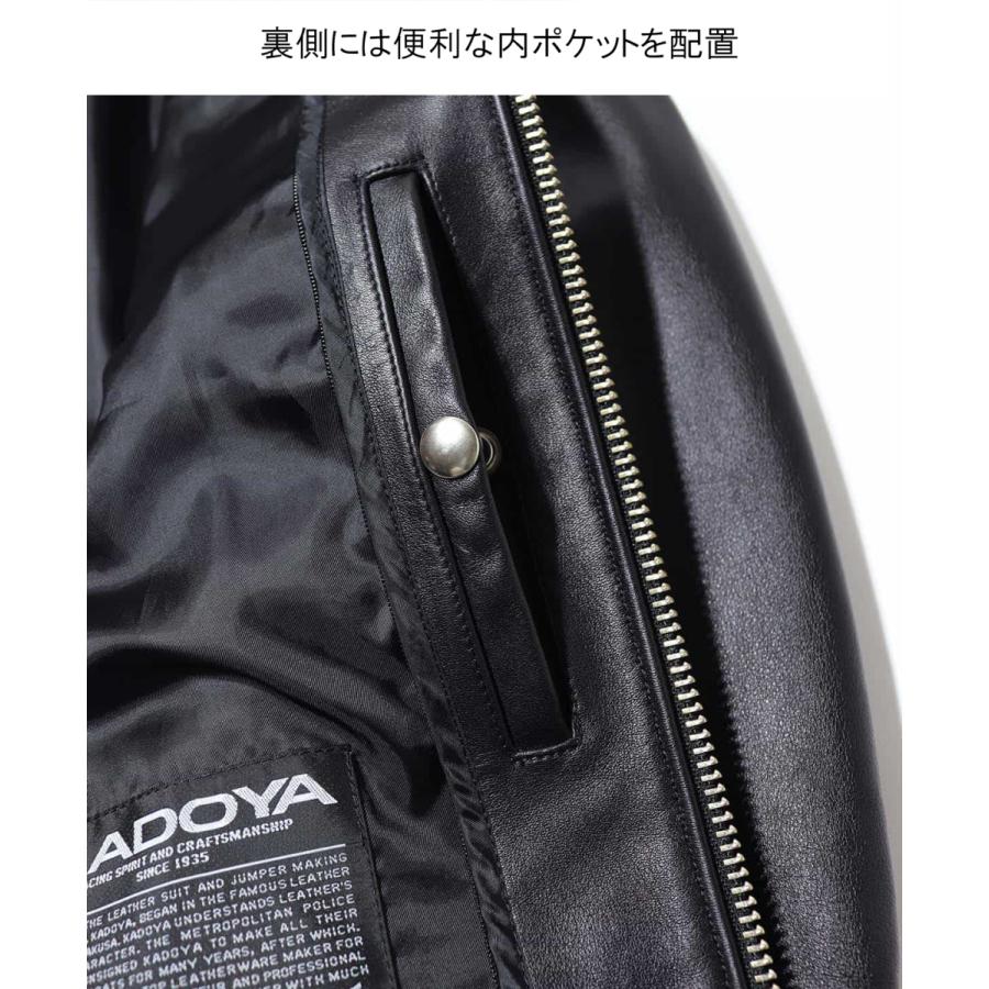 カドヤ KADOYA カドヤ 襟付きシングルライダース VNS-4 No.1531 カドヤ KADOYA カドヤ 襟付きシングルライダース VNS-4 No.1531