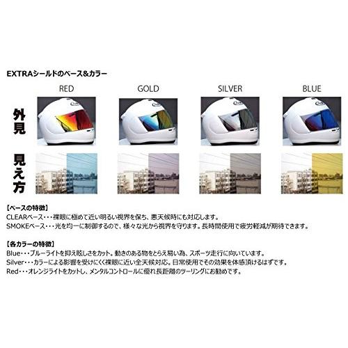 山城(yamashiro) EXTRAシールド (エキストラ) ミラーシールド【ARAI VAS-V MVシールド】セミスモーク/ブルー【RX-7X/ASTRO-GX/RAPIDE-NEO/XD 他 対応】｜moto-zoa2｜03