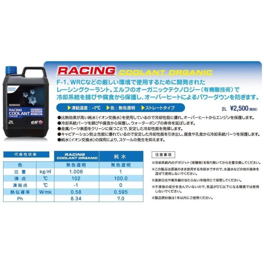 elf（エルフ） バイク用 クーラント RACING COOLANT ORGANIC 2.0L