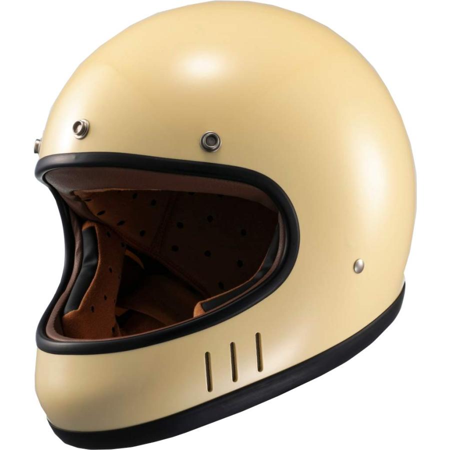 レトロ バイク オンロード ヘルメット フルフェイスヘルメット　アイボリー M マルシン Marushin バイク ヘルメット ネオレトロ クラシック フル