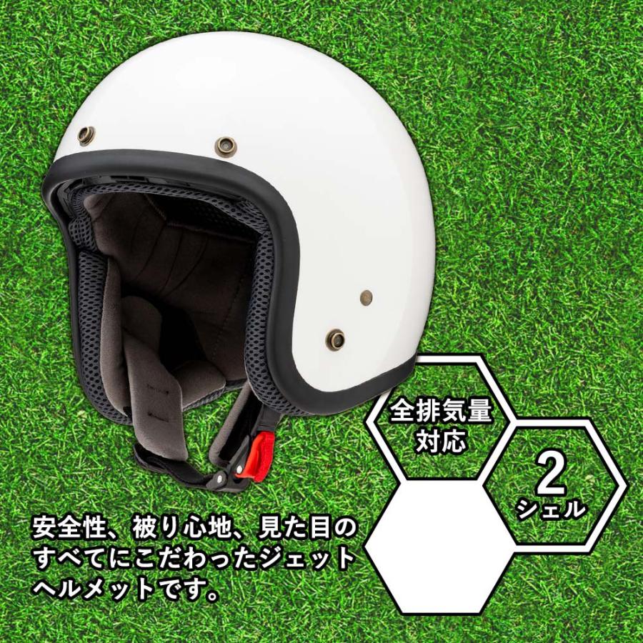 山城(yamashiro) バイク用 ヘルメット ジェット 全排気量対応 YH-001 山城ジェットヘルメット フラットガンメタリック Lサイズ YH001F.GUN/L｜moto-zoa2｜08