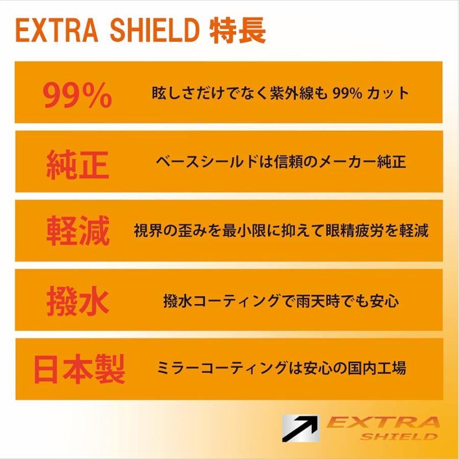 土日クーポン500円OFF 山城(yamashiro) EXTRA SHIELD(エキストラシールド) バイク用 ミラーシールド CWR-F2 ダークスモーク/ブルー 【Z-8対応】 EX125400｜moto-zoa2｜02