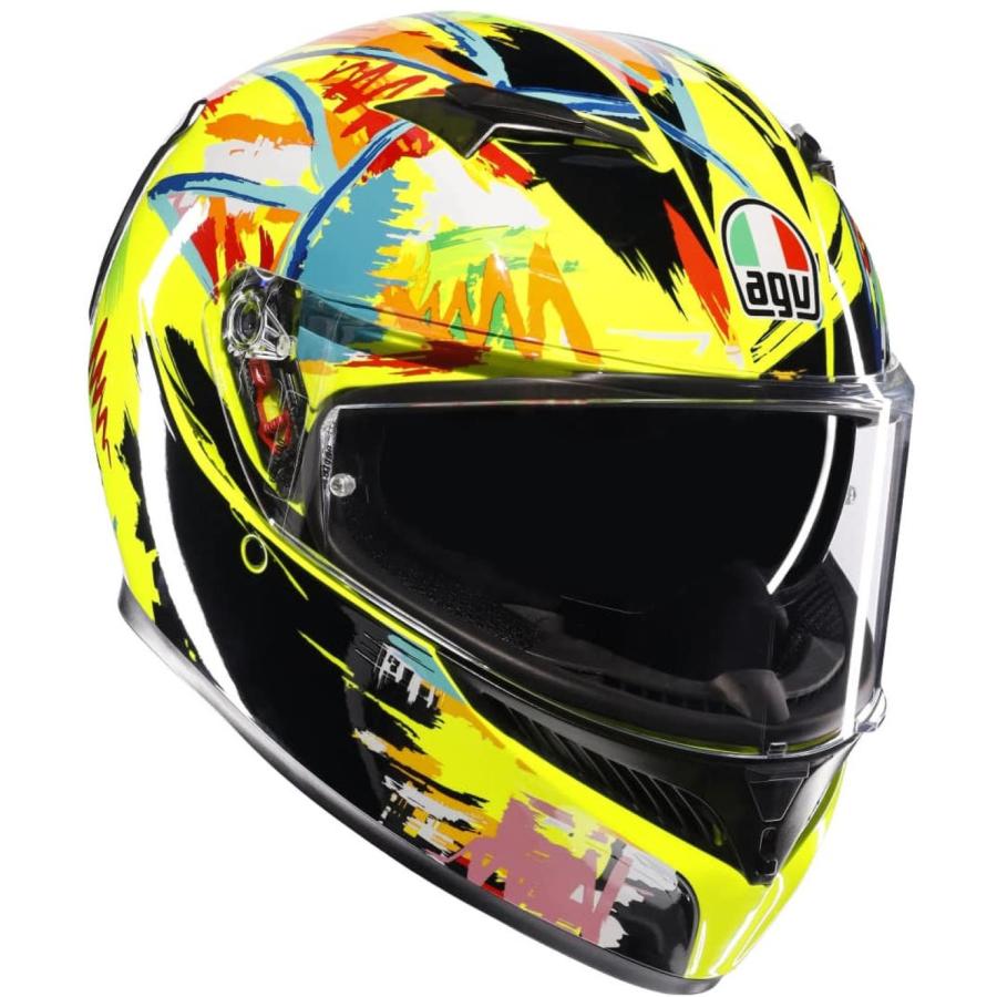 agv k3 ロッシレプリカクリア・スモークシールドヘルメットカバー付き