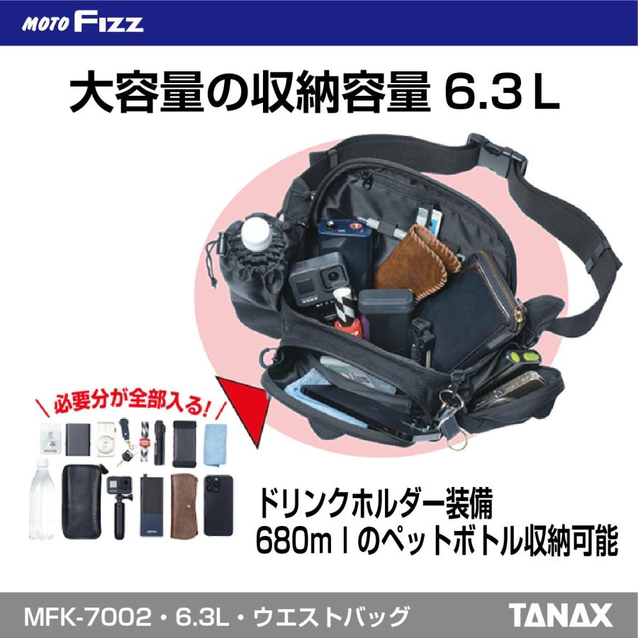 TANAX（タナックス） モトフィズ バイク用ウエストバッグ ライディング