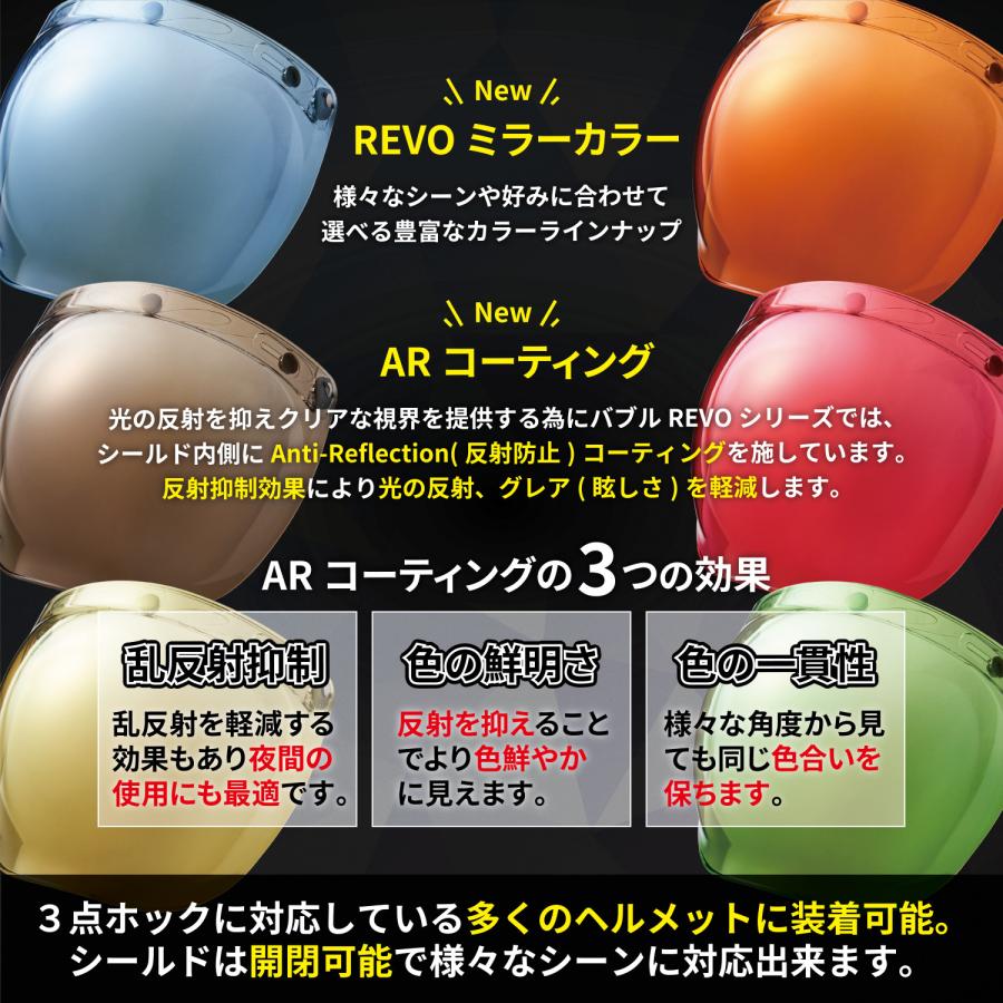 EXTRA SHIELD 山城 バブルシールド ジェットヘルメット ミラー EXTRA