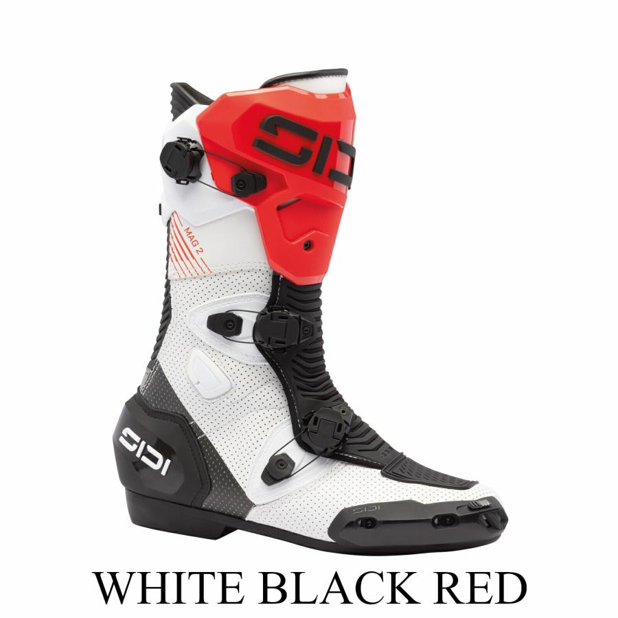 SIDI ロードバイク用シューズ ホワイト/レッド SIDI（シディ） 5日クーポン配布 バイク用 レーシングブーツ オン