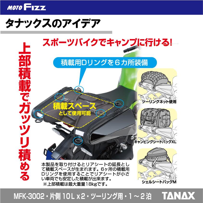 TANAX（タナックス） バイク用バッグ サイドバッグ カービングシェル