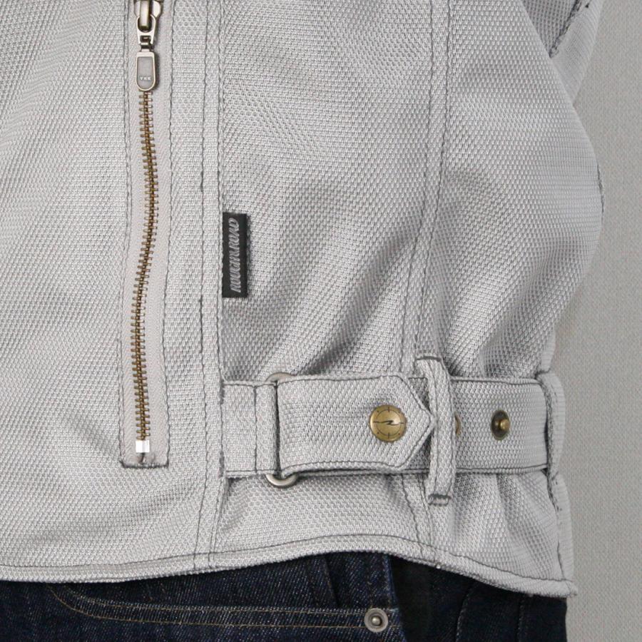 ROUGH&ROAD シルバー バイクジャケット L RR7308 ライディングZIPメッシュジャケットEM | ラフ＆ロード