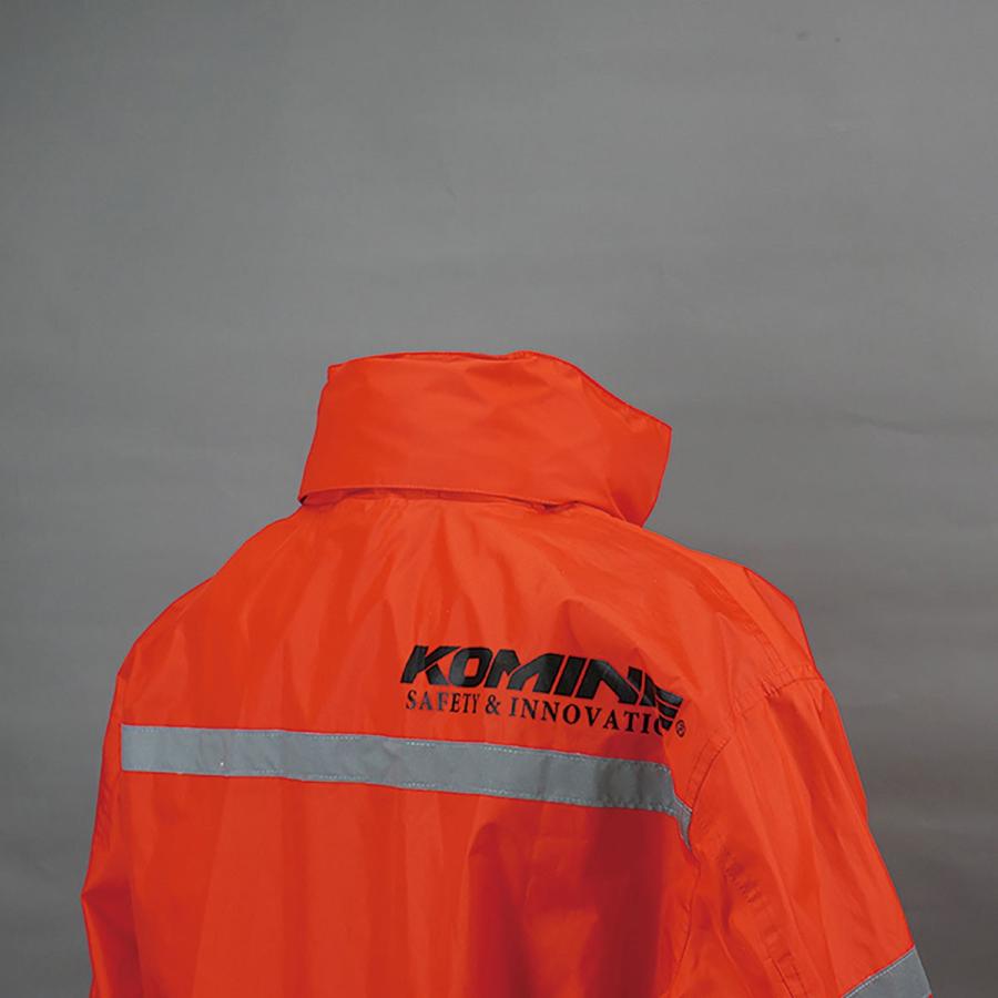 コミネ KOMINE バイク用 防水 レインスーツ レインギア Rain gear RK-543 STDレインウェア ブラック 黒 XLサイズ 03-543/BK/XLの画像