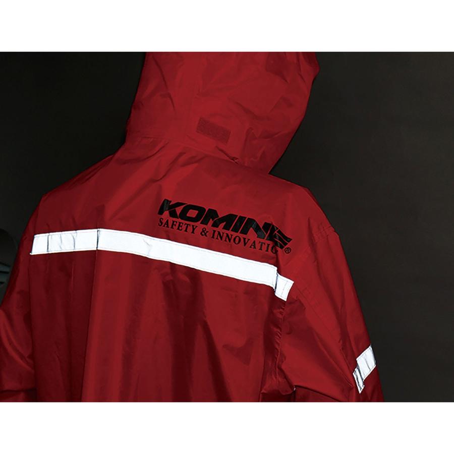 コミネ KOMINE バイク用 防水 レインスーツ レインギア Rain gear RK-543 STDレインウェア ブラック 黒 XLサイズ 03-543/BK/XLの画像