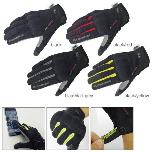 コミネ Komine バイクグローブ Gloves GK-183 プロテクトメッシュグローブ-ブレイブ ブラック ダーク グレー 黒 灰色 Lサイズ 06-183/BK/DGY/L｜moto-zoa｜03