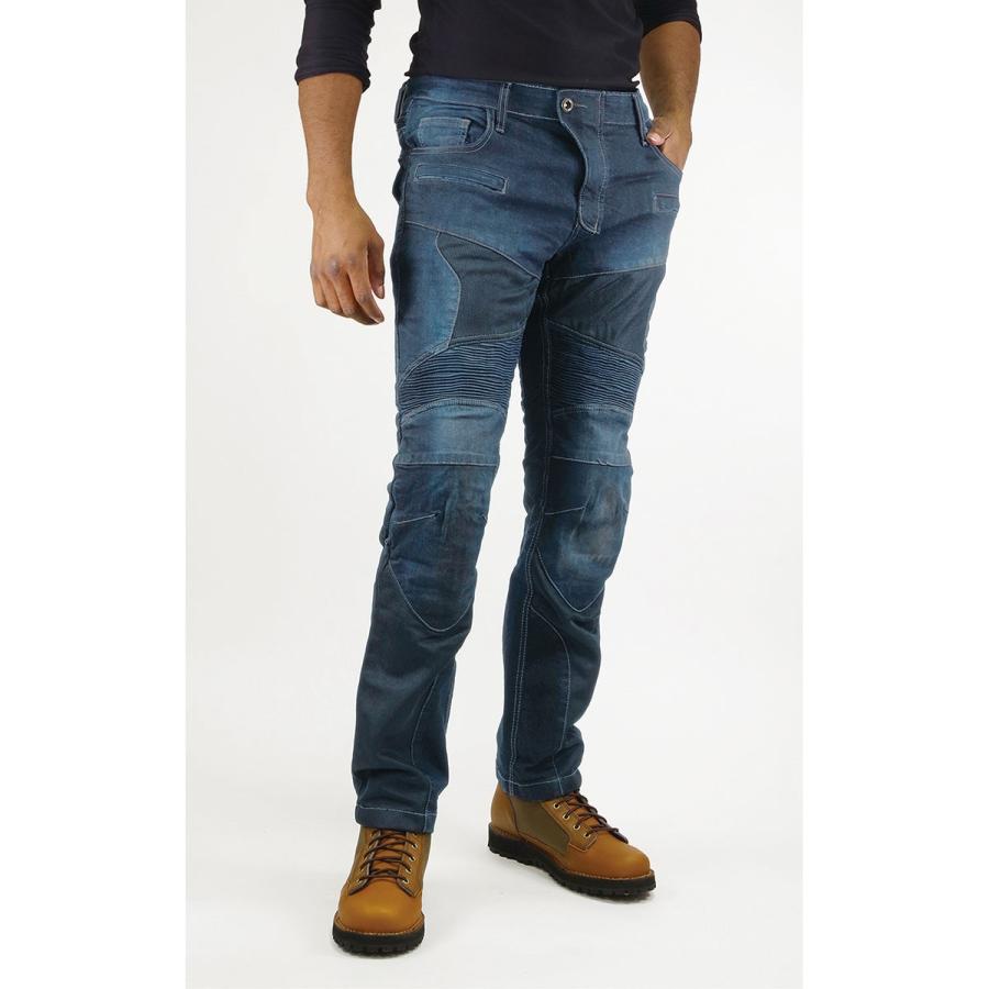 コミネ Komine バイク用 パンツ Pants WJ-739S スーパーフィット プロテクトメッシュジーンズ インディゴ ブルー 青 Lサイズ 07-739/IBL/L