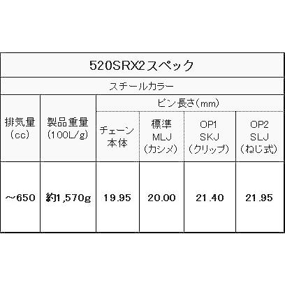 EKチェーン(江沼チェーン) バイク用チェーン 520SR-X2 スチール 104