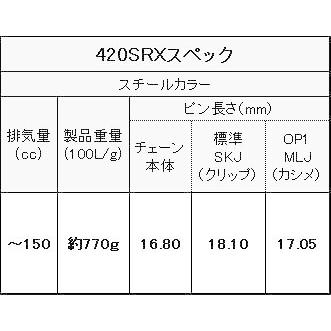 EKチェーン(江沼チェーン) バイク用チェーン 420SR-X スチール 106リンク SKJ クリップ｜moto-zoa｜05