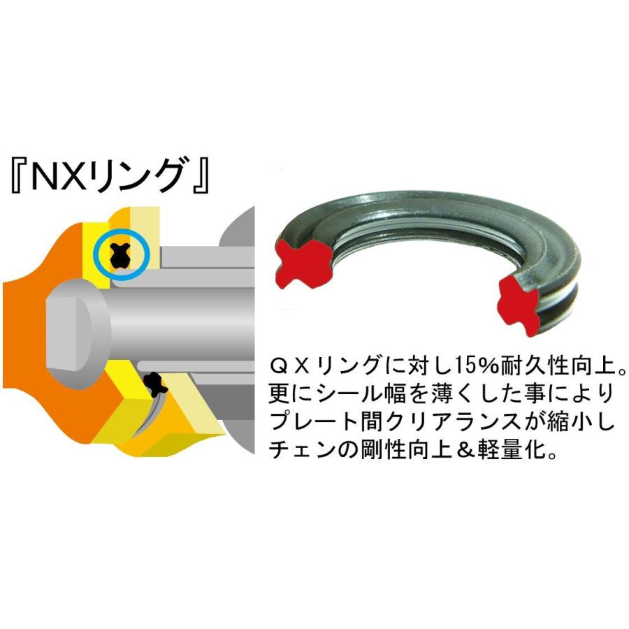 EKチェーン(江沼チェーン) ThreeD (スリード) バイク用チェーン 525SPR (BK/GP) ブラック/ゴールド 120リンク MLJ カシメ｜moto-zoa｜07