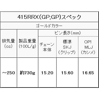 EKチェーン EKチェーン(江沼チェーン) バイク用チェーン 415RRX (GP/GP 