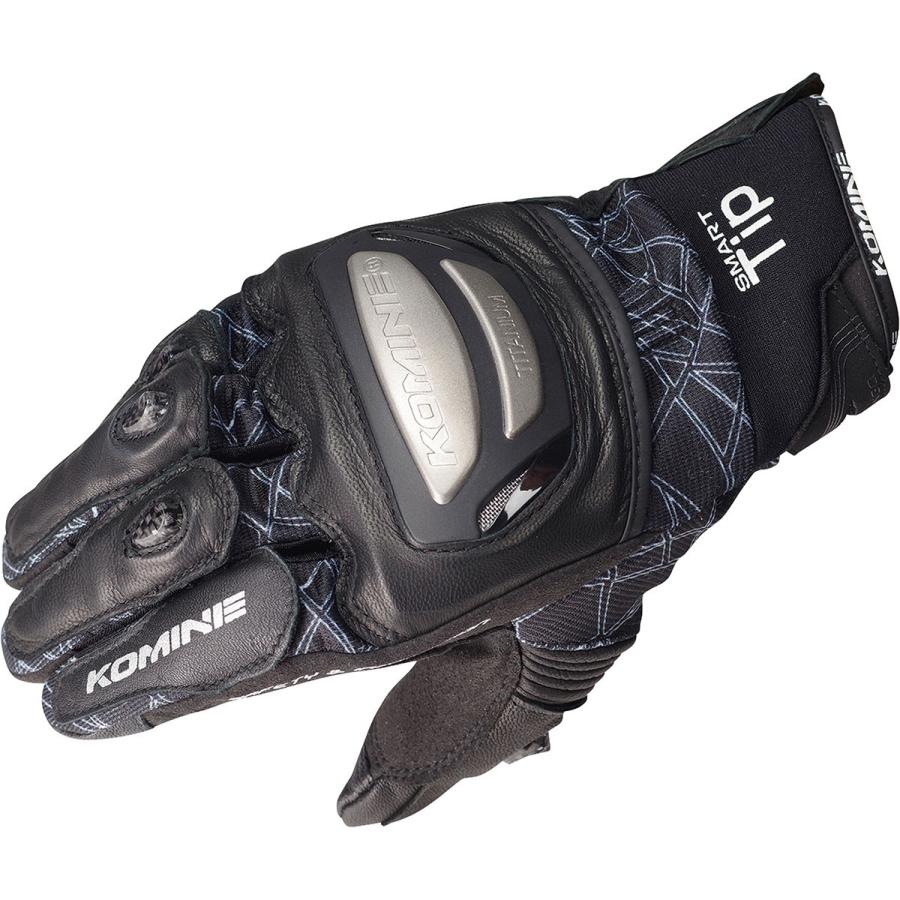 コミネ Komine バイクグローブ Gloves GK-214 チタニウムメッシュグローブ ブラック 黒 XLサイズ 06-214/BK/XL 夏対策 冷感 涼しい