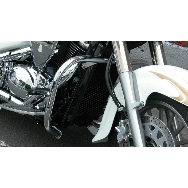キジマ KIJIMA バイク用 バンパー フロント メッキ イントルーダークラシック(09Y-) 405-222