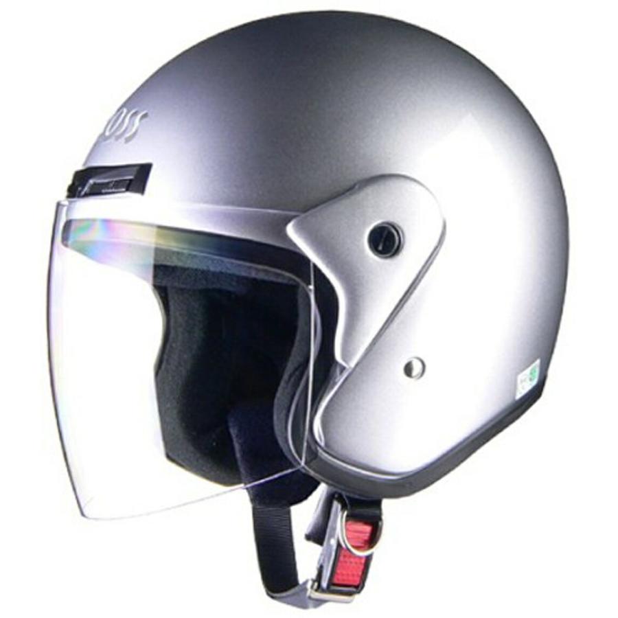 リード工業 (LEAD) ジェットヘルメット STRAX CR-720 シルバー フリーサイズ (57-60cm未満)