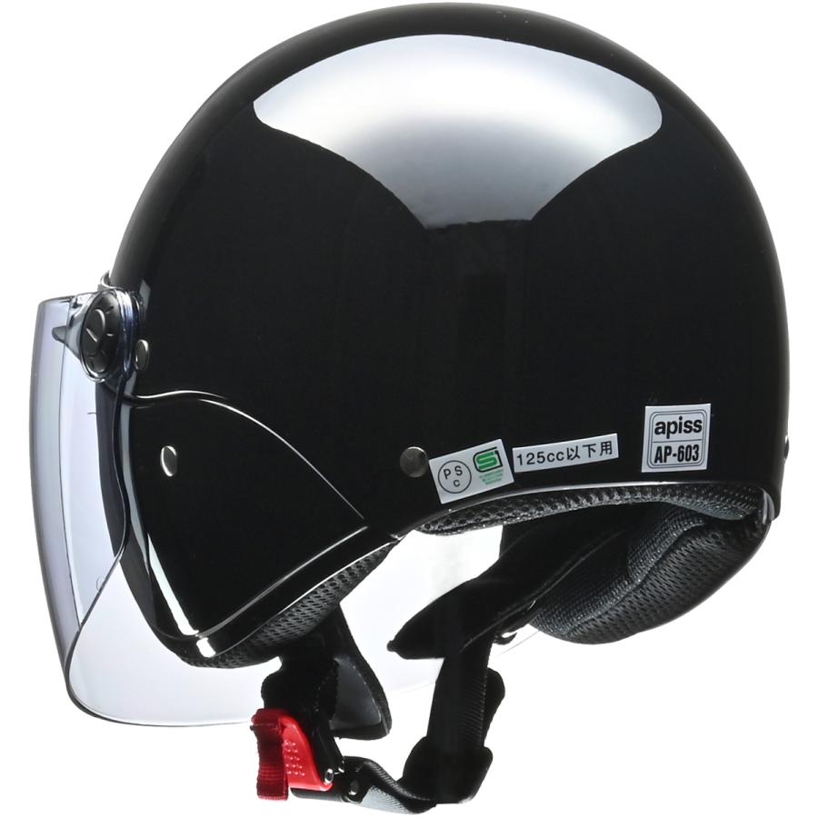 リード工業 (LEAD) ジェットヘルメット apiss AP-603 ブラック フリーサイズ (57-60cm未満)｜moto-zoa｜03