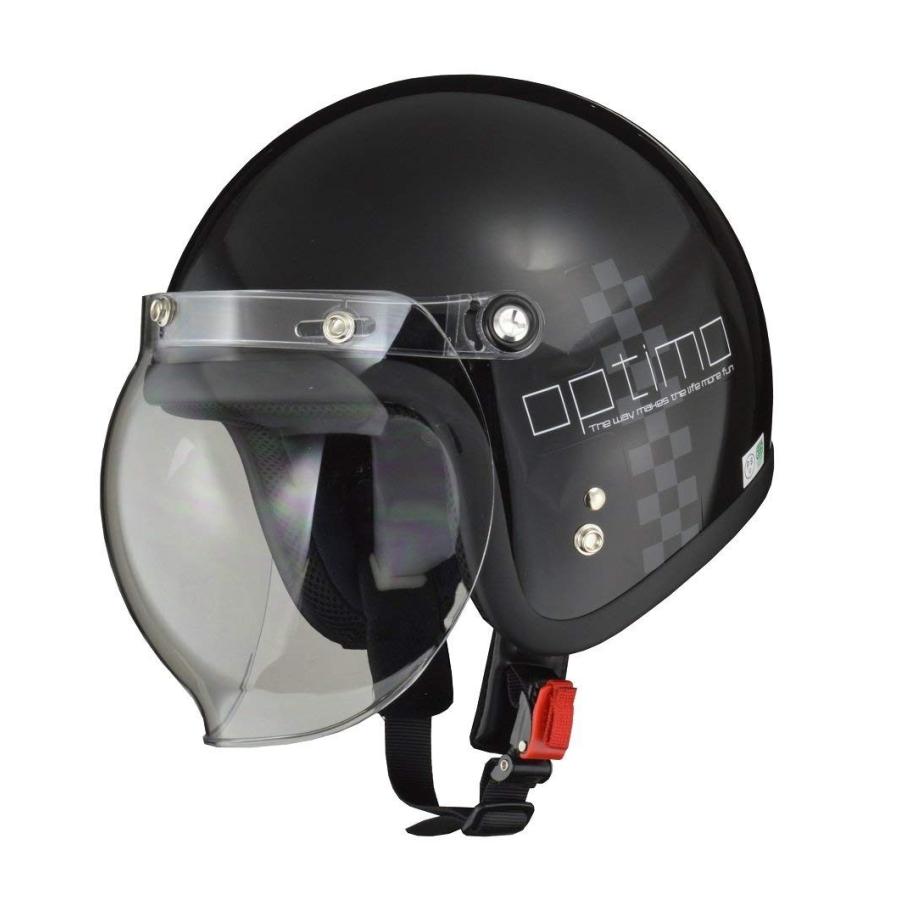 リード工業 (LEAD) ジェットヘルメット MOUSSE (ムース) チェックブラック フリーサイズ (57-60cm未満)｜moto-zoa