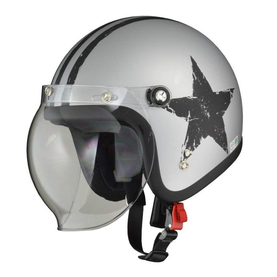 リード工業 (LEAD) ジェットヘルメット MOUSSE (ムース) スターシルバー フリーサイズ (57-60cm未満)｜moto-zoa