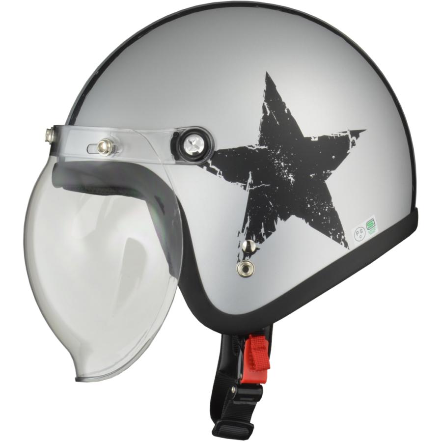 リード工業 (LEAD) ジェットヘルメット MOUSSE (ムース) スターシルバー フリーサイズ (57-60cm未満)|moto-zoa|02