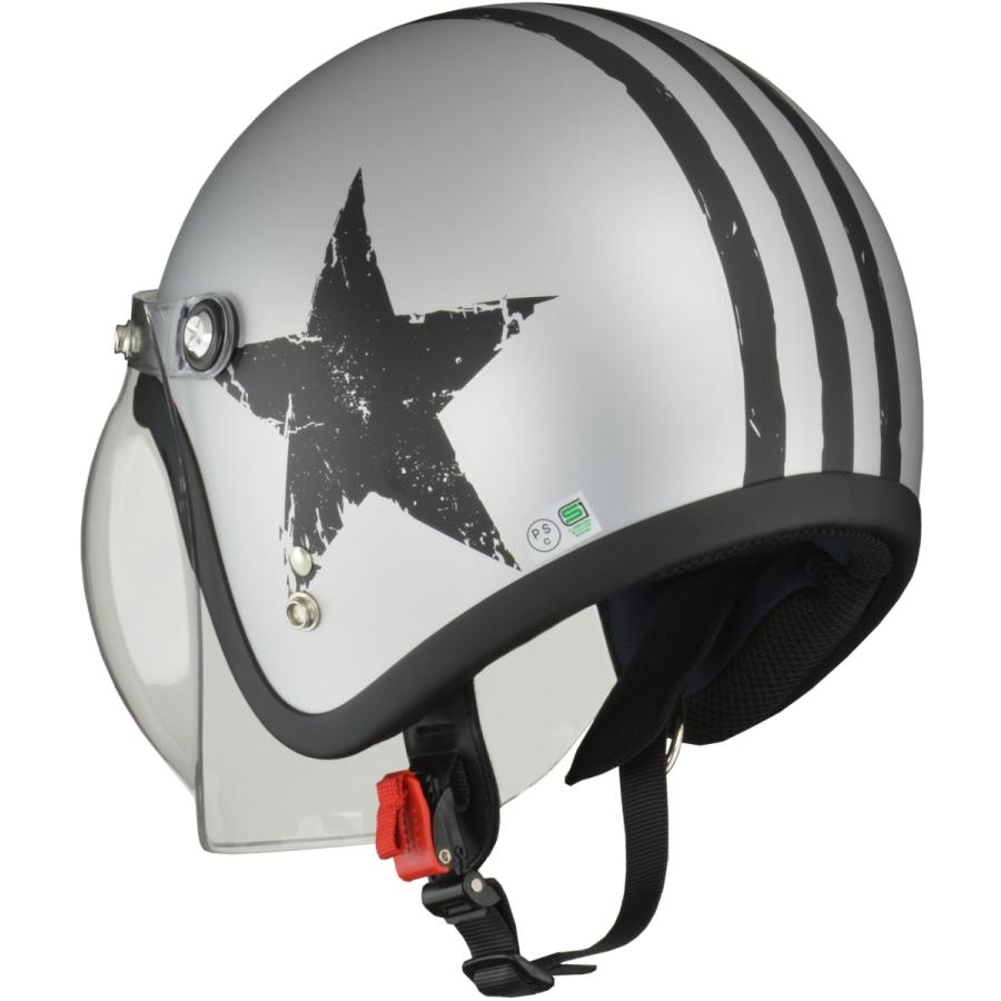 リード工業 (LEAD) ジェットヘルメット MOUSSE (ムース) スターシルバー フリーサイズ (57-60cm未満)|moto-zoa|03