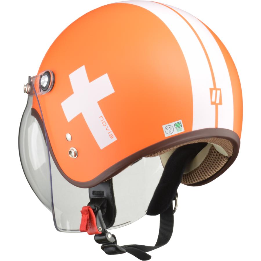リード工業 (LEAD) ジェットヘルメット NOVIA (ノービア) クロスオレンジ レディースフリーサイズ (55-57cm未満)  :ITM0015746410:moto-zoa ヤフーショッピング店 - 通販 - Yahoo!ショッピング