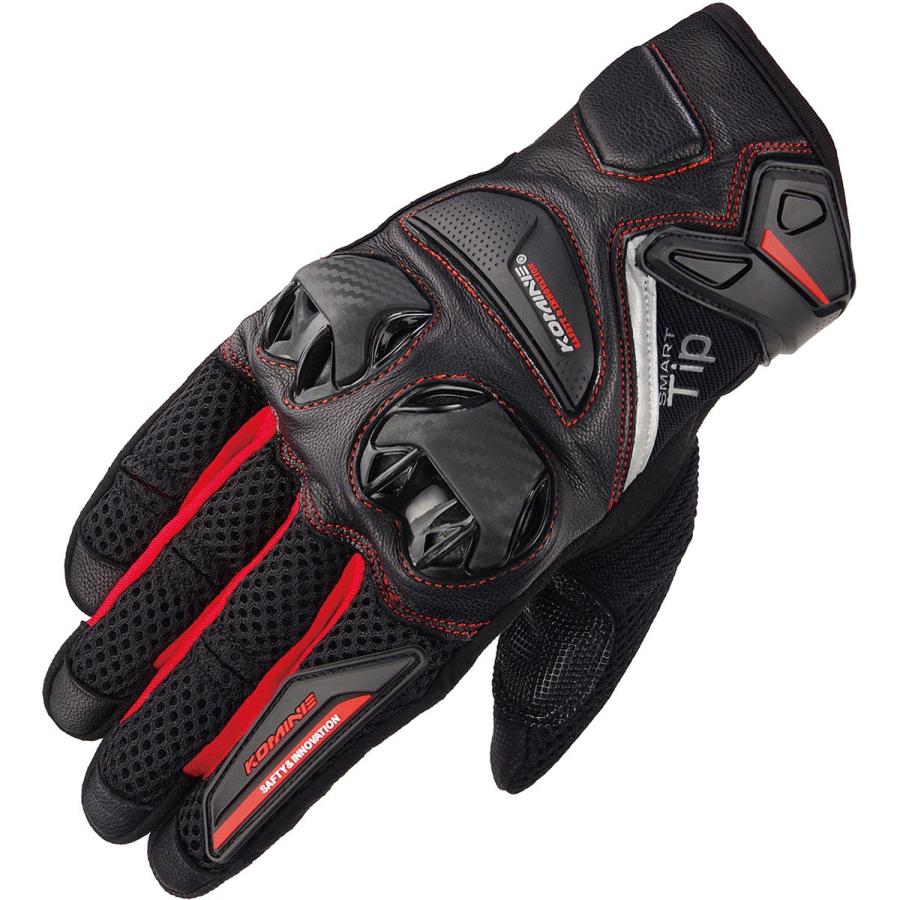 コミネ Komine バイク用 グローブ Gloves Gk 234 プロテクトレザーメッシュグローブ ブラック レッド 黒 赤 Xlサイズ 06 234 Bk Rd Xl 21年最新入荷