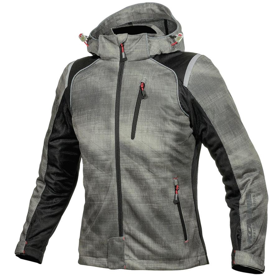 コミネ メッシュジャケット JK-135 シルバー・ブラック バイク Lサイズ