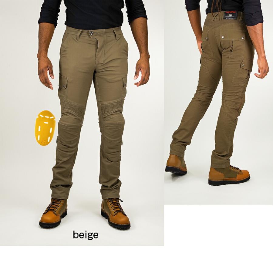 コミネ Komine バイク用 パンツ Pants PK-744 プロテクトライディングコットンカーゴパンツ ブラック 黒 Sサイズ 07-744/BK/S/28