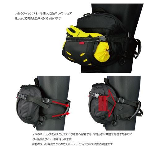 コミネ Komine バイク用 アクセサリー Accessories SA-204 ライディングヒップバッグ ブラック 黒 フリーサイズ 09-204/BK/F｜moto-zoa｜02