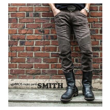 ROUGH\u0026ROAD (ラフ\u0026ロード) バイク用 パンツ uglyBROS アグリブロス MOTOPANTS SMITH 【Men's】 ブラウン 34インチ UB0013BR4
