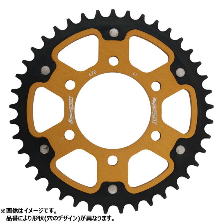 Supersproxバイク用 lスプロケット ステルスアルミ&スチール 44T 山城（YAMASHIRO） スーパースプロックス(Supersprox) バイク用
