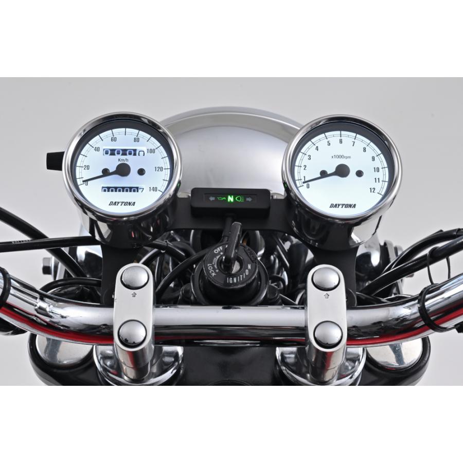 デイトナ DAYTONA バイク用 ミニメーター 機械式スピードメーター φ60 ホワイトLED照明 ステンレスボディ/ホワイトパネル 140km/h 15635｜moto-zoa｜06